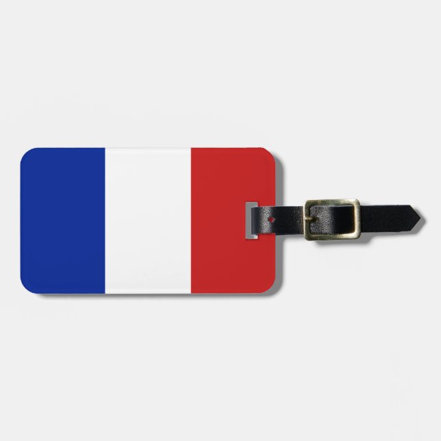 Flagge Frankreichs Gepäckanhänger (Vorderseite horizontal)