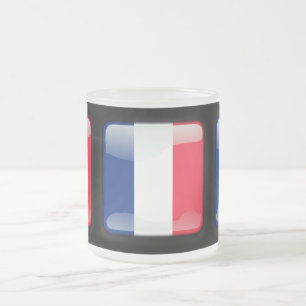 Flagge Frankreichs Mattglastasse