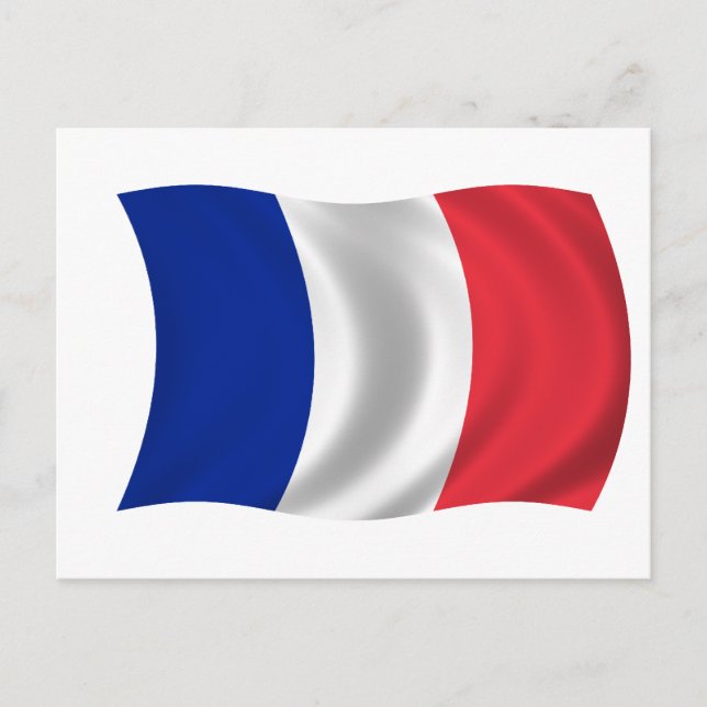 Flagge Frankreichs Postkarte (Vorderseite)