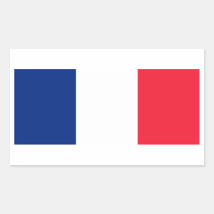 Flagge Frankreichs Rechteckiger Aufkleber