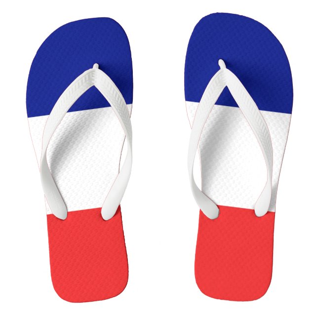 Flagge Frankreichs Tricolore Flip Flops (Fußbett)