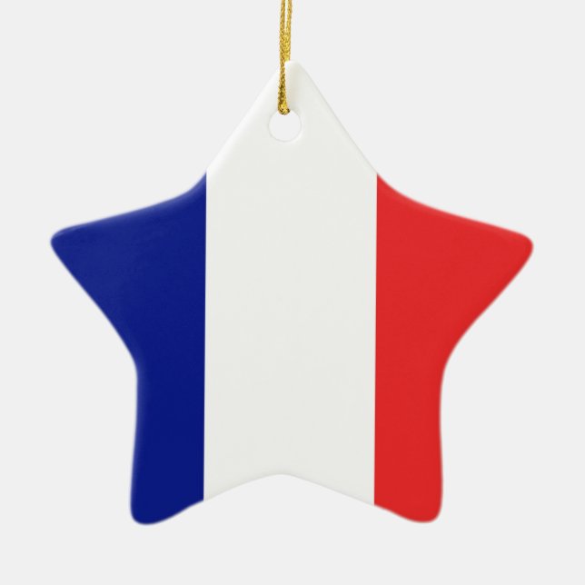 Flagge Frankreichs Tricolore Keramikornament (Vorne)