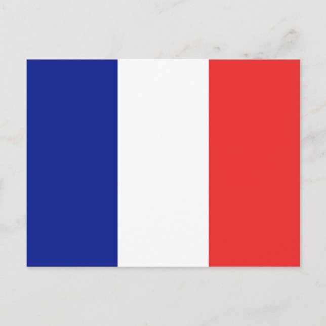 Flagge Frankreichs Tricolore Postkarte (Vorderseite)