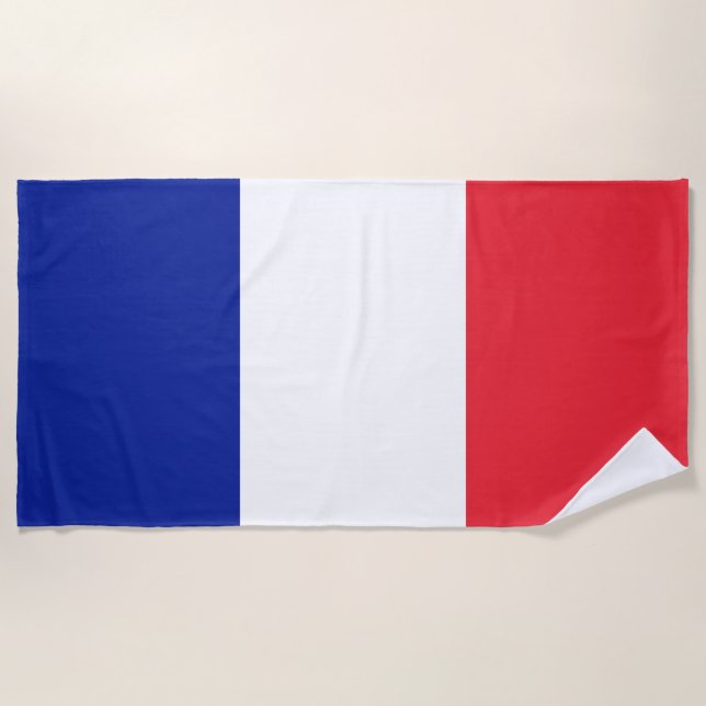 Flagge Frankreichs Tricolore Strandtuch (Vorderseite)