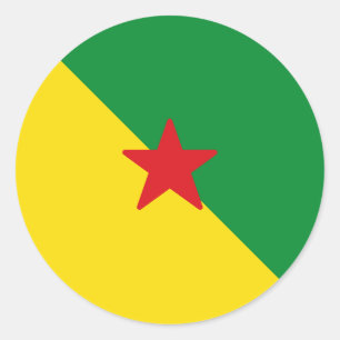 Flagge Französisch-Guayana Runder Aufkleber