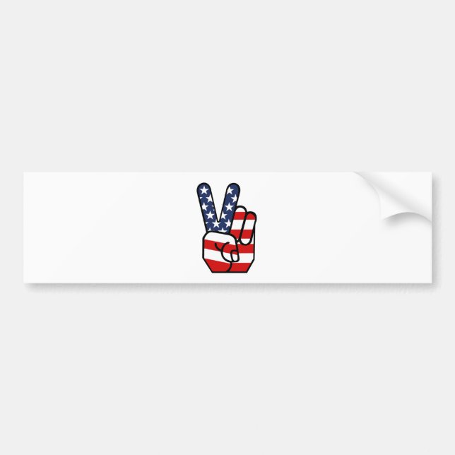 Flagge-Friedenshand Autoaufkleber (Vorne)