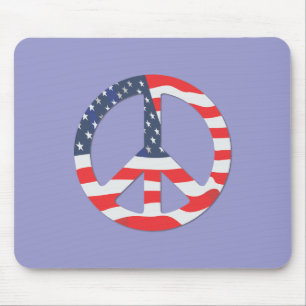Flagge-Friedenszeichen Mousepad