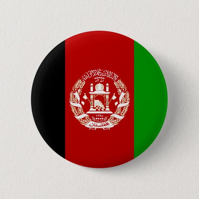 Flagge für Afghanistan Button (Vorderseite)
