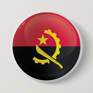 Flagge für Angola-Runde Button