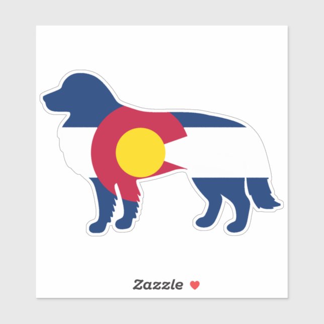 Flagge für Collie Colorado Aufkleber (Blatt)