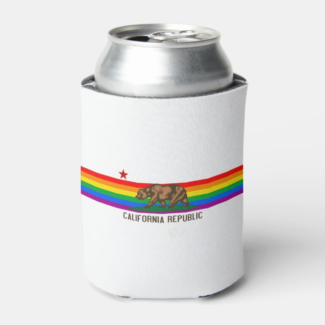 Flagge für den kalifornischen Gay Pride Dosenkühler (Kanne Vorderseite)