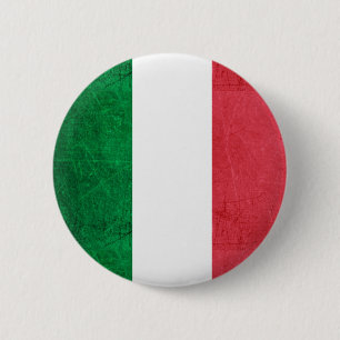 Flagge für Italien-Knopf Button