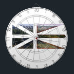 Flagge für Neufundland Dartscheibe<br><div class="desc">Es ist die Neufundland-Flagge auf einem Dartboard.</div>