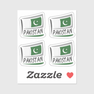 Flagge für Pakistan Aufkleber