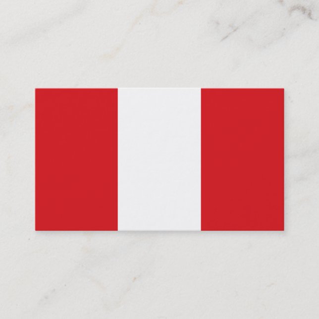 Flagge für peruanische Visitenkarten Visitenkarte (Vorderseite)