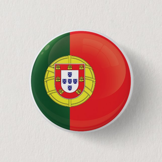 Flagge für Portugal Button (Vorderseite)