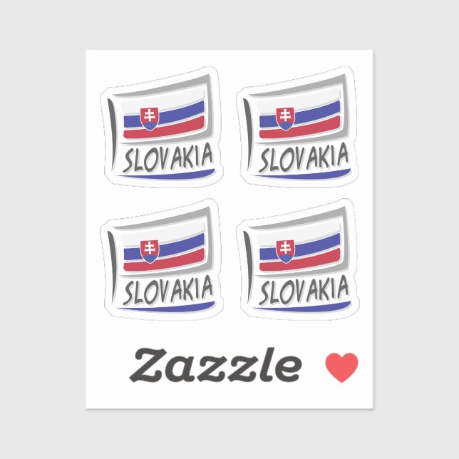 Flagge für Slowakei - Prix Aufkleber (Blatt)