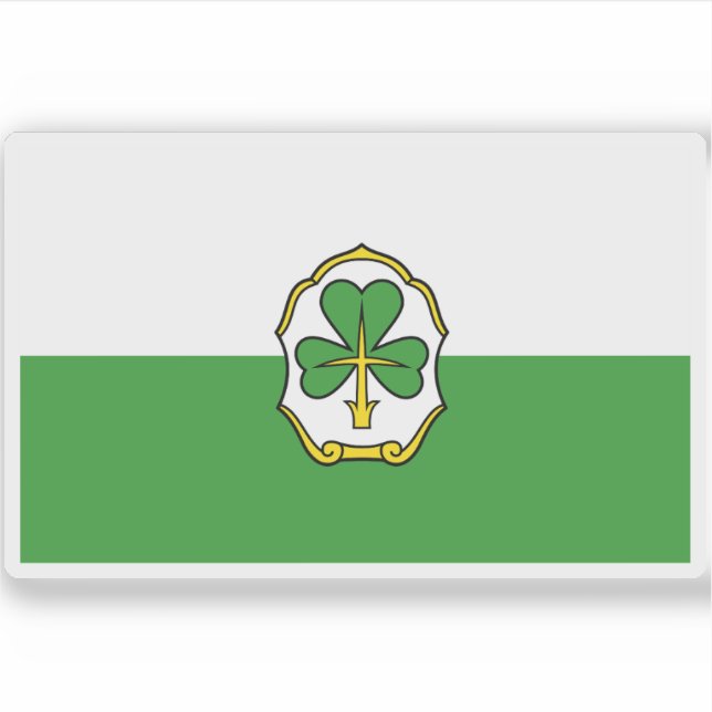 Flagge Fürth, Deutschland Aufkleber (Vorderseite)