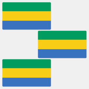 Flagge Gabuns Etiketten