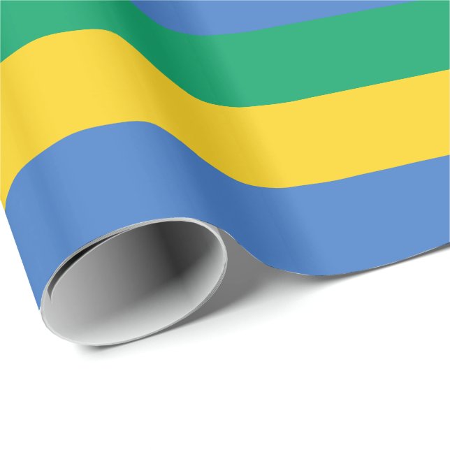 Flagge Gabuns Geschenkpapier (Rolleneckpunkt)