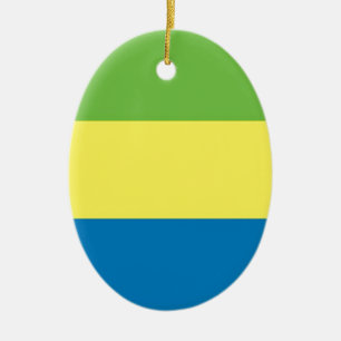 Flagge Gabuns Keramikornament
