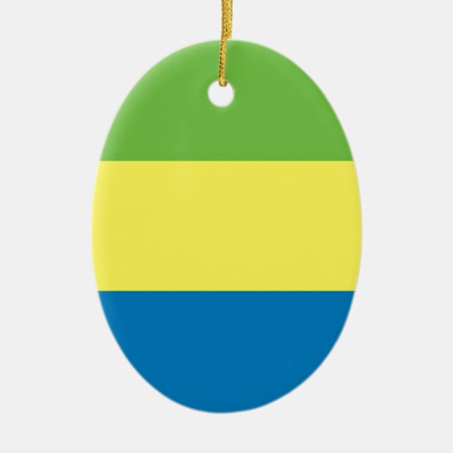Flagge Gabuns Keramikornament (Vorne)