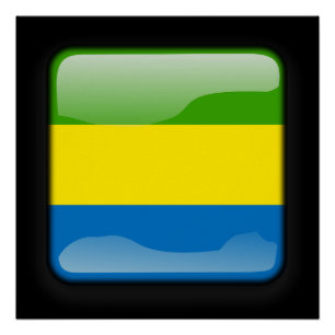 Flagge Gabuns Poster