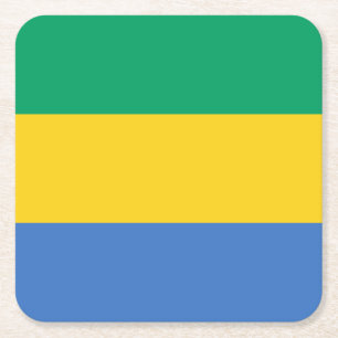 Flagge Gabuns Rechteckiger Pappuntersetzer