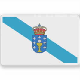 Flagge Galiciens Aufkleber