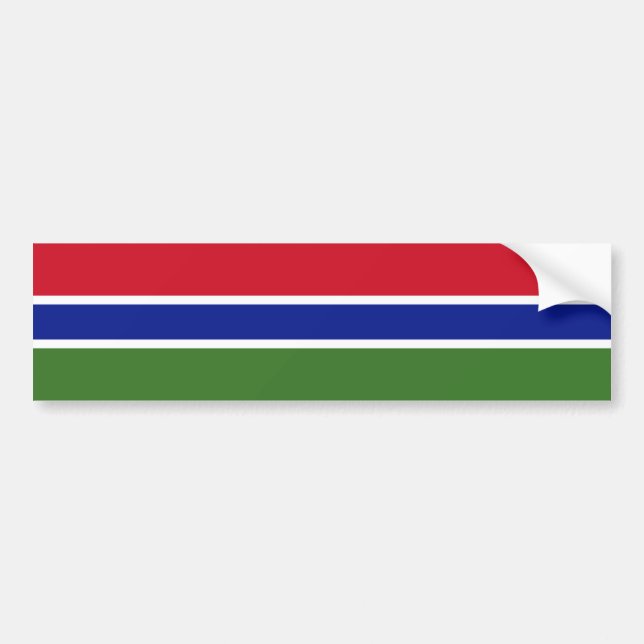 Flagge Gambias Autoaufkleber (Vorne)