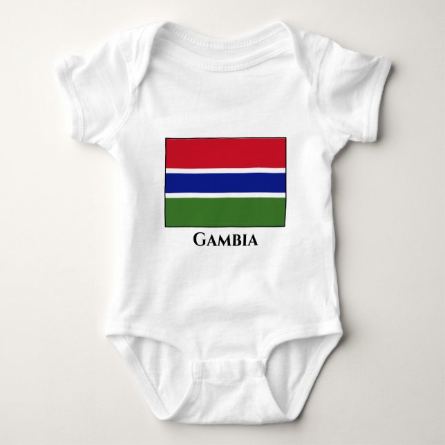 Flagge Gambias Baby Strampler (Vorderseite)