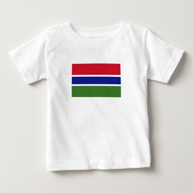 Flagge Gambias Baby T-shirt (Vorderseite)