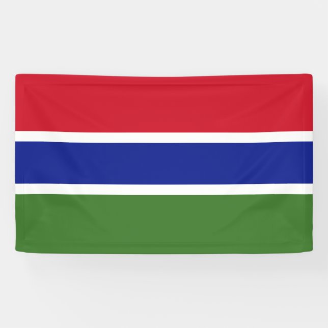 Flagge Gambias Banner (Horizontal)