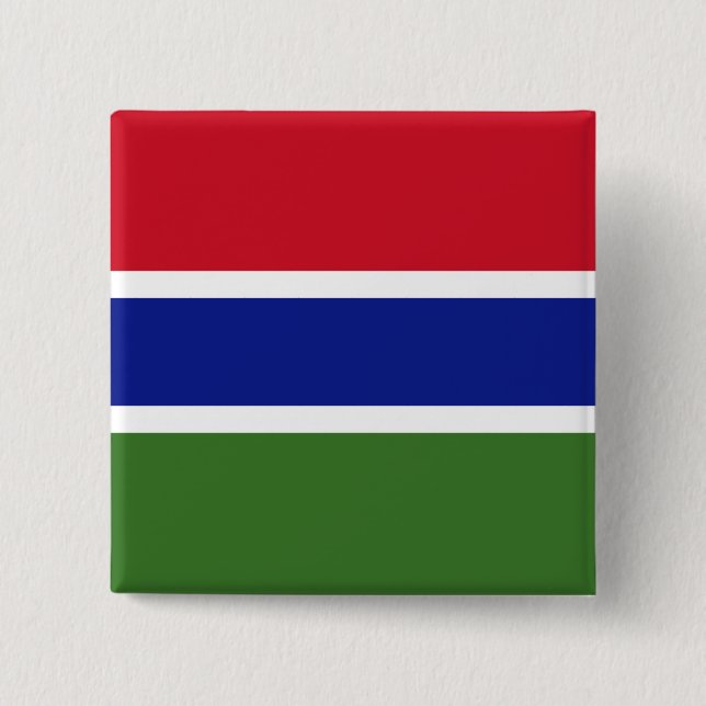 Flagge Gambias Button (Vorderseite)
