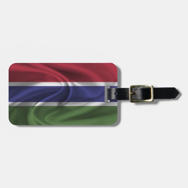 Flagge Gambias Gepäckanhänger (Vorderseite horizontal)
