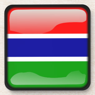 Flagge Gambias Getränkeuntersetzer