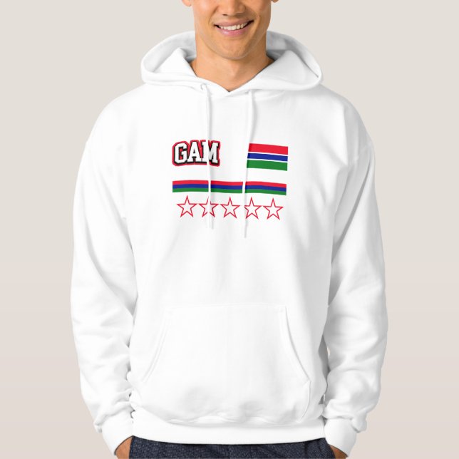 Flagge Gambias Hoodie (Vorderseite)