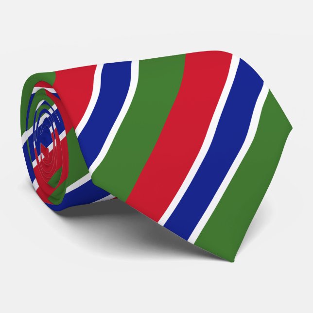 Flagge Gambias Krawatte (Gerollt)