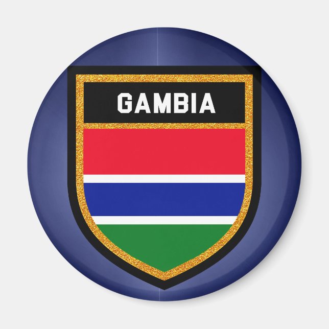 Flagge Gambias Magnet (Vorne)