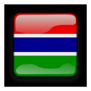 Flagge Gambias Poster