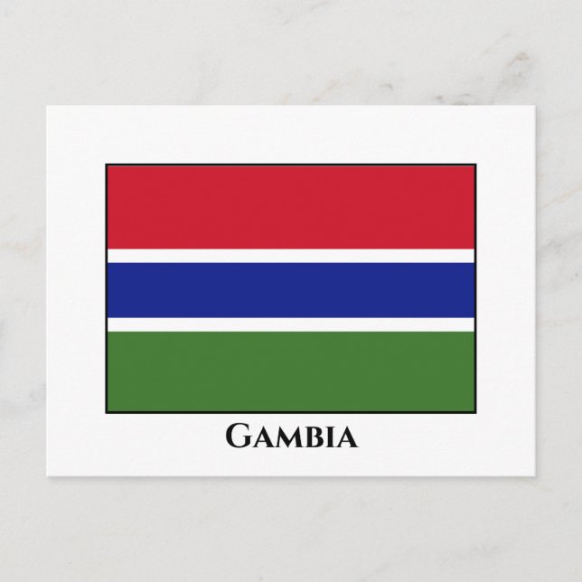 Flagge Gambias Postkarte (Vorderseite)
