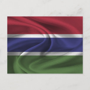 Flagge Gambias Postkarte
