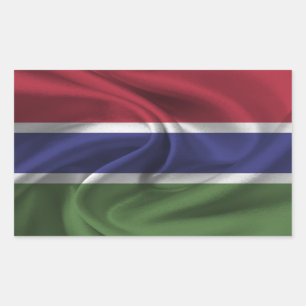 Flagge Gambias Rechteckiger Aufkleber