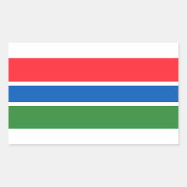 Flagge Gambias Rechteckiger Aufkleber