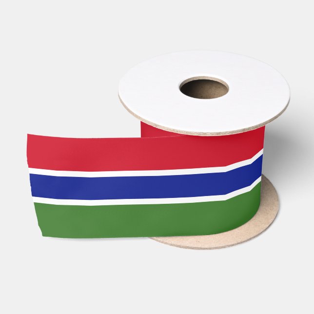 Flagge Gambias Satinband (Spule)