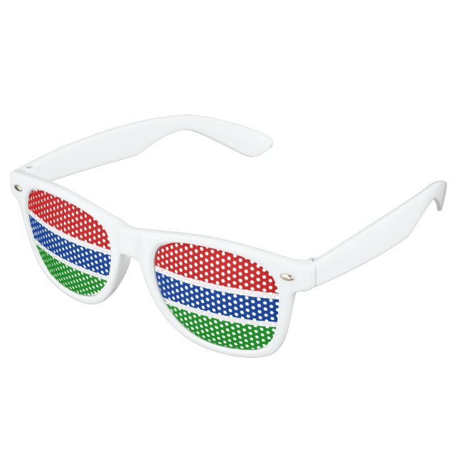 Flagge Gambias Sonnenbrille (Schrägansicht)