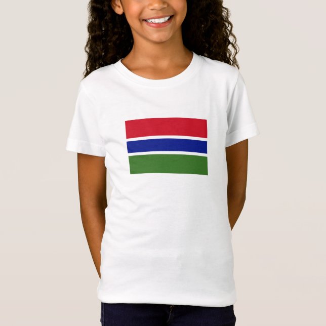 Flagge Gambias T-Shirt (Vorderseite)