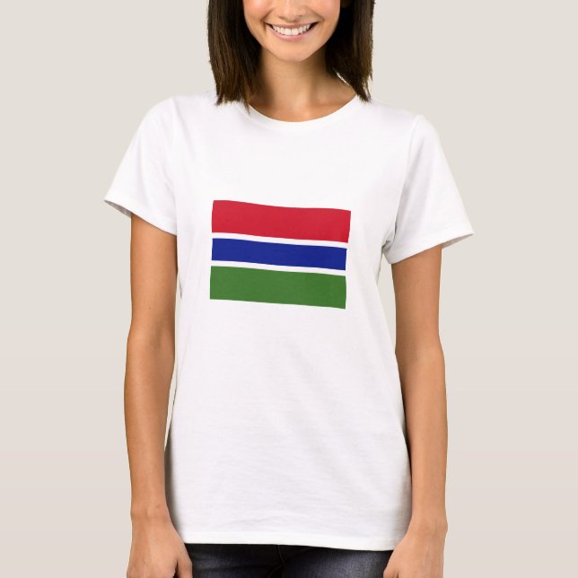 Flagge Gambias T-Shirt (Vorderseite)