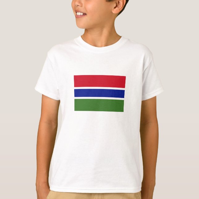 Flagge Gambias T-Shirt (Vorderseite)