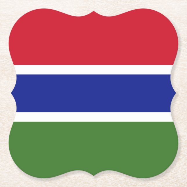 Flagge Gambias Untersetzer (Vorderseite)